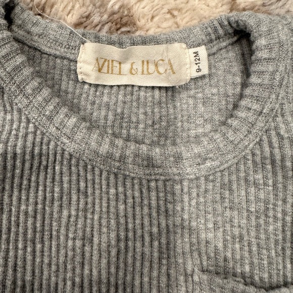 Gray Ribbed Matching Set - Picture 2 of 2